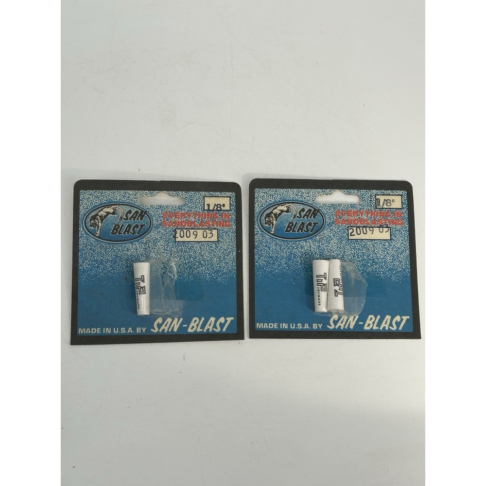 Ceramic San-Blast Sand Blaster Tips New Old Stock 1/8" Nozzle Lot Of 3 Tips